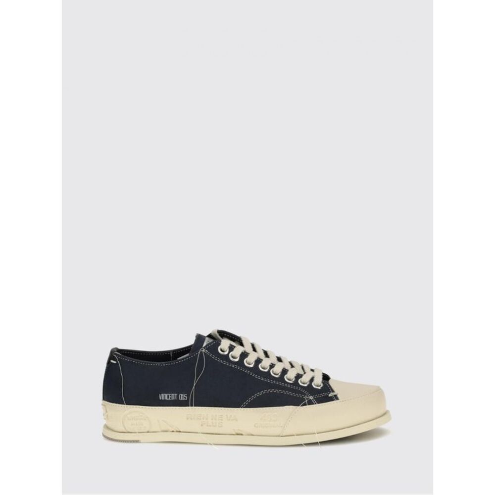 Premiata Men Vince Calf Leather Low-Top Sneakers Premiata With Rubber Toe
